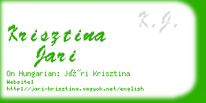 krisztina jari business card